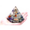 Orgonitová 7-stranná Pyramída - Drahokam Wisdom Strom - 90 mm (Varianta Drahokam Wisdom Strom - 90 mm)