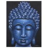 Obraz Budhu - Detail Modrého Brokátu