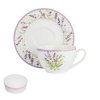 Šálka s podšálkou levanduľa 6+6 sada porcelán 250ml