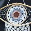 Ochranný Lapač Snov - Stredný - Macramé - Biela / Šedá / Hnedá (Varianta Stredný - Macramé)