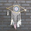 Ochranný Lapač Snov - Stredný - Macramé - Modrá / Biela / Ružová (Varianta Stredný - Macramé)