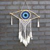 Ochranný Lapač Snov - Stredný - Macramé - Modrá / Biela / Čierna (Varianta Stredný - Macramé)