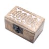 Drevené Krabičky - Biela Vymývaná - Aztécky Vzor - Malé