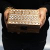 Drevené Krabičky - Biela Vymývaná - Aztécky Vzor - Veľké