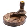 Stojan na Vonné Kužele "Tečúci Dym" - Mangové Drevo - Malý - Buddha (Varianta Mangové Drevo - Malý)