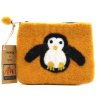 Prírodné Plstené Vrecko na Zips (rôzne) - Roztomilý Tučniak