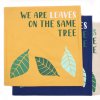 Bavlnená Obliečka na Vankúš s Potlačou - We are Leaves - Žltá, Modrá a Prírodná (Varianta We are Leaves - Žltá, Modrá a Prírodná)