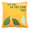 Bavlnená Obliečka na Vankúš s Potlačou - We are Leaves - Žltá, Modrá a Prírodná (Varianta We are Leaves - Žltá, Modrá a Prírodná)