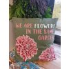Bavlnená Obliečka na Vankúš s Potlačou - We are Flowers - Olivová, Ružová a Prírodná (Varianta We are Flowers - Olivová, Ružová a Prírodná)