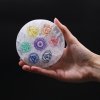 Stredná Selenitová Podložka 10cm - Chakra - Farebná (Varianta Chakra - Farebná)