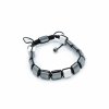Magnetický Hematitový Náramok Shamballa - Kocky - Biely Jaspis (Varianta Kocky - Biely Jaspis)