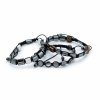 Magnetický Hematitový Náramok Shamballa - Kocky - Biely Jaspis (Varianta Kocky - Biely Jaspis)
