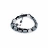 Magnetický Hematitový Náramok Shamballa - Kocky - Ruženín (Varianta Kocky - Ruženín)