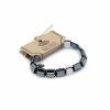 Magnetický Hematitový Náramok Shamballa - Kocky - Ruženín (Varianta Kocky - Ruženín)
