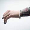 Náramok z Fazetovaných Drahých Kameňov - Magnetický Nefrit