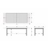 FIRENZE - rozkladací hliníkový stôl 180/240 x 90 x 75 cm