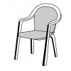 SPOT 3104 monoblok nízky - poduška na stoličku