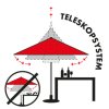 ALU EXPERT Teleskop 3 x 3 m - záhradný slnečník