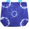 Prírodná Bavlnená Taška Tye-Dye (8 oz) – 38 x 42 x 12 cm – Modré Krúžky – Modré Ramienka