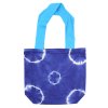 Prírodná Bavlnená Taška Tye-Dye (8 oz) – 38 x 42 x 12 cm – Modré Krúžky – Modré Ramienka (Varianta Prírodná Bavlnená Taška Tye-Dye (8 oz) – 38 x 42 x 12 cm – Modré Krúžky – Modré Ramienka)