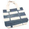 Prírodná Bavlnená Taška Tye-Dye (8oz) - 38x42x12cm - Šedé Obdĺžniky - Prírodné Ramienka (Varianta 38x42x12cm - Šedé Obdĺžniky)