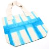 Prírodná Bavlnená Taška Tye-Dye (8oz) - 38x42x12cm - Nebeské Modré Obdĺžniky - Prírodné Ramienka (Varianta 38x42x12cm - Nebeské Modré Obdĺžniky)