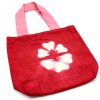 Prírodná Bavlnená Taška Tye-Dye (8oz) - 38x42x12cm - Gaštanový Kvet - Ružové Ramienka (Varianta 38x42x12cm - Gaštanový Kvet)