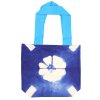Prírodná Bavlnená Taška Tye-Dye (8oz) - 38x42x12cm - Modrý kvet - Modré Ramienka (Varianta 38x42x12cm - Modrý kvet)