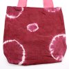 Prírodná Bavlnená Taška Tye-Dye (8oz) - 38x42x12cm - Gaštanové Krúžky - Ružové Ramienka (Varianta 38x42x12cm - Gaštanové Krúžky)