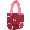 Prírodná Bavlnená Taška Tye-Dye (8oz) - 38x42x12cm - Gaštanové Krúžky - Ružové Ramienka (Varianta 38x42x12cm - Gaštanové Krúžky)