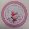 Teflónový obrus s potlačou - 25cm KRUH - motív Ružové MAGNÓLIE