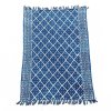 Ručne Vyrábaný Indigový Prehoz - 170x120cm - Polnočný Heerak (Varianta 170x120cm - Polnočný Heerak)
