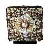 Boho Lampa z Morských Mušlí - Čokoládová Twist Kocka - 15cm (Varianta Čokoládová Twist Kocka - 15cm)