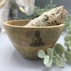 Drevená Rituálna Miska na Vykurovacie Zväzky - Budha - 12x7cm (Varianta Budha - 12x7cm)