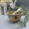 Drevená Rituálna Miska na Vykurovacie Zväzky - Hamsa - 12x7cm (Varianta Hamsa - 12x7cm)