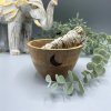 Drevená Rituálna Miska na Vykurovacie Zväzky - Tri Mesiace - 12x7cm (Varianta Tri Mesiace - 12x7cm)