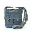 Prírodná Taška s Dvoma Vreckami - Denim - Stredná (Varianta Denim - Stredná)