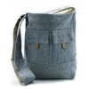 Prírodná Taška s Dvoma Vreckami - Denim - Veľká (Varianta Denim - Veľká)