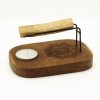 Stojan na Palo Santo - Teakové Drevo - Dizajn Hamsa (Varianta Teakové Drevo - Dizajn Hamsa)