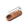 Malý Stojan na Palo Santo - Teakové Drevo - Dizajn Hamsa (Varianta Teakové Drevo - Dizajn Hamsa)
