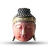 Bytová Dekorácia Hlava Budhu - 25cm - Červená Lesklá (Varianta 25cm - Červená Lesklá)