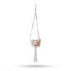 Macramé Závesný Držiak na Kvetináč Obručový - Prírodný - 16cm Obruč (Varianta Prírodný - 16cm Obruč)