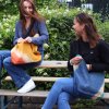 Taška cez Rameno z Mäkkej Tkaniny - Džínsová Modrá
