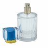 Okrúhla Rebrovaná Sprejová Fľaša s Uzáverom 50ml - Púdrová Modrá