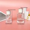 Okrúhla Rebrovaná Sprejová Fľaša s Uzáverom 50ml - Púdrová Modrá