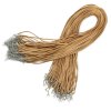 Balíček Šnúrok z Umelého Semišu so Zapínaním - 2.5mm x 55cm - Hnedý A120