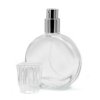 50 ml Oválna Fľaška, Strieborný Sprej a Krištáľový Uzáver (Varianta 50 ml Oválna Fľaška, Strieborný Sprej a Krištáľový Uzáver)