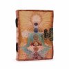 Kožený Zápisník "Budha Sedem Čakier" s Okrajom (12.5cmX17.5cm) (Varianta Kožený Zápisník "Budha Sedem Čakier" s Okrajom (12.5cmX17.5cm))