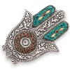 Zelený Malý Stojan na Vonné Tyčinky Hamsa 13x5,5 cm (Varianta Zelený Malý Stojan na Vonné Tyčinky Hamsa 13x5,5 cm)