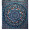 Dvojitá Bavlnená Prikrývka + Záves na Stenu - Klasická Mandala - Tyrkysová (Varianta Klasická Mandala - Tyrkysová)